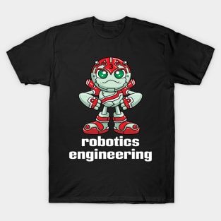 Robotics Engineering Cartoon Engineer Robots T-Shirt